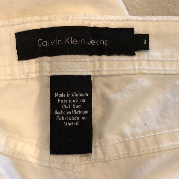 CAlvin Klein Capri white stretch cotton size 8 - Picture 7 of 8